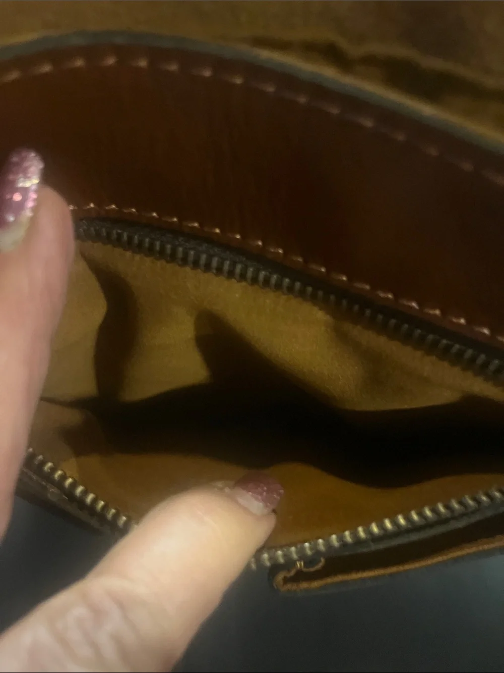 Patricia Nash Cognac Tooled Granada Leather Messenger Crossbody